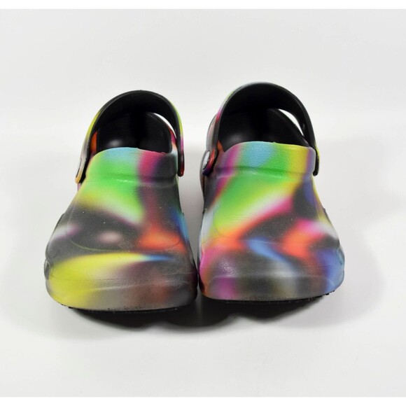Women's Crocs Non-Slip Multi-Color Tie Dye Style Clog Shoes Size 6 - Picture 2 of 7